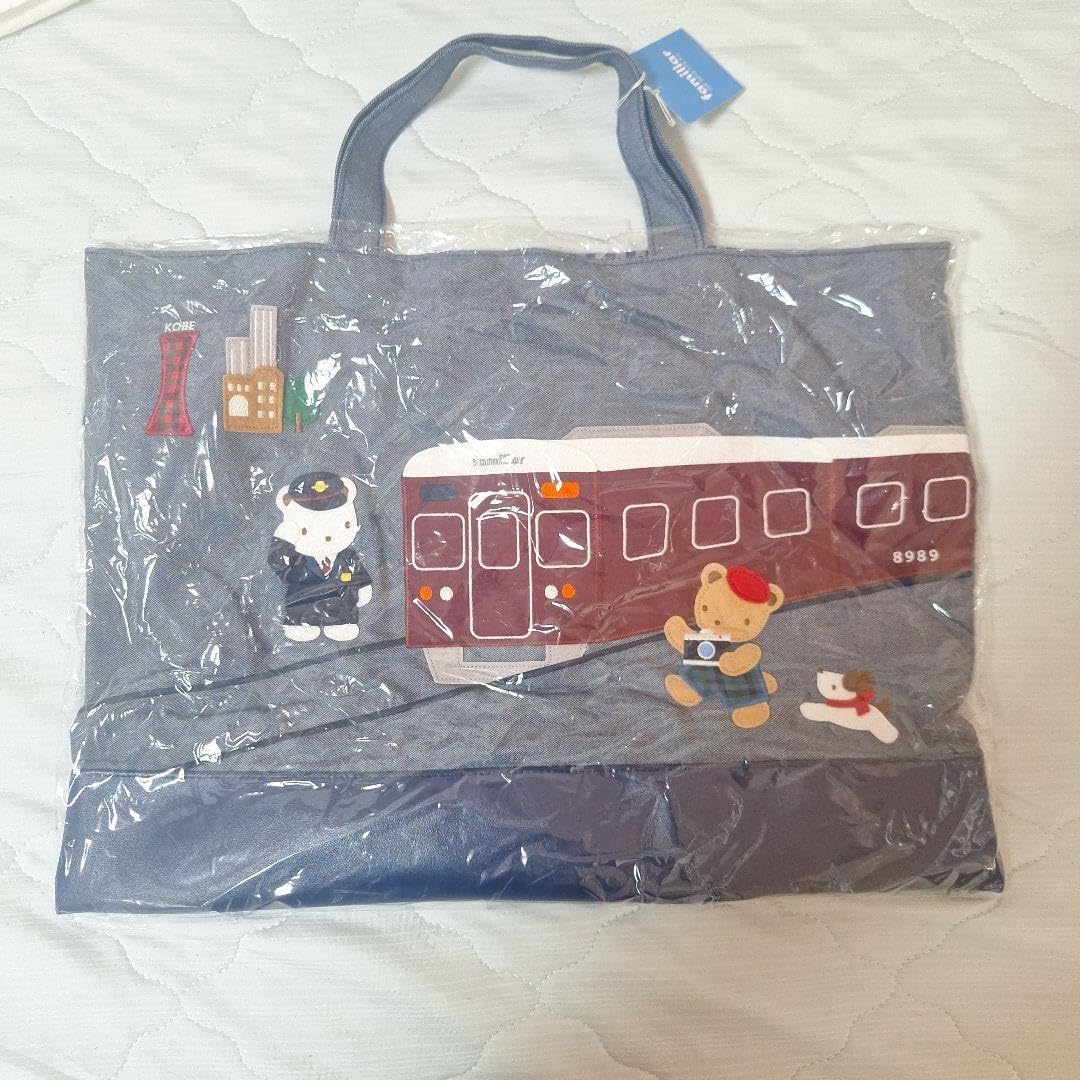 阪急電車コラボファミリアデニムバック ファミリア 阪急電車